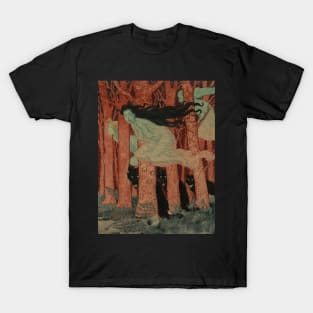 Three women and three wolves - Eugène Grasset T-Shirt